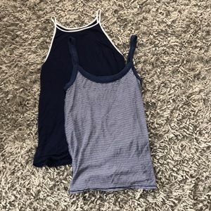 2 small navy blue tank top